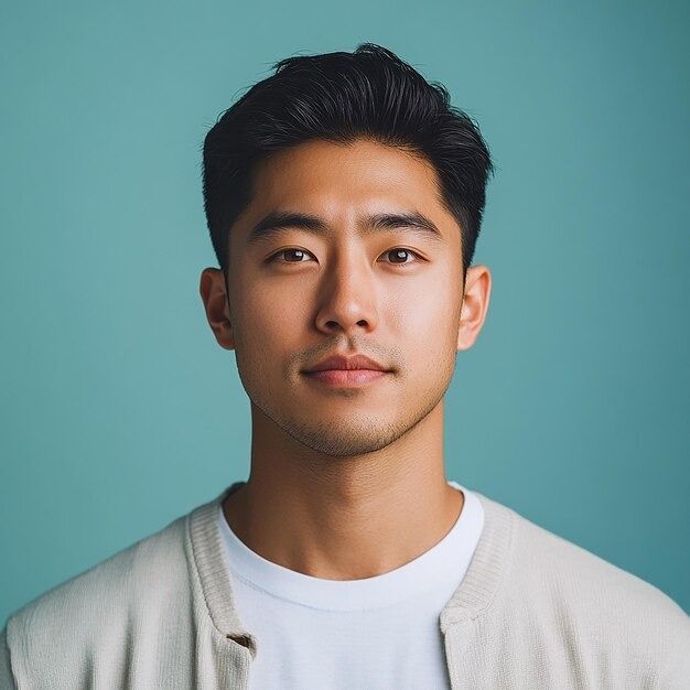 Home portrait of a confident young smart looking man premium ai generated image