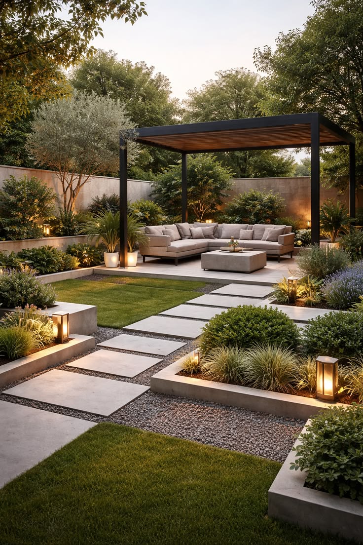 Modern-Garden-with-Stylish-Patio-Contemporary-Landscaping-_-Modern-Garden-with-Patio